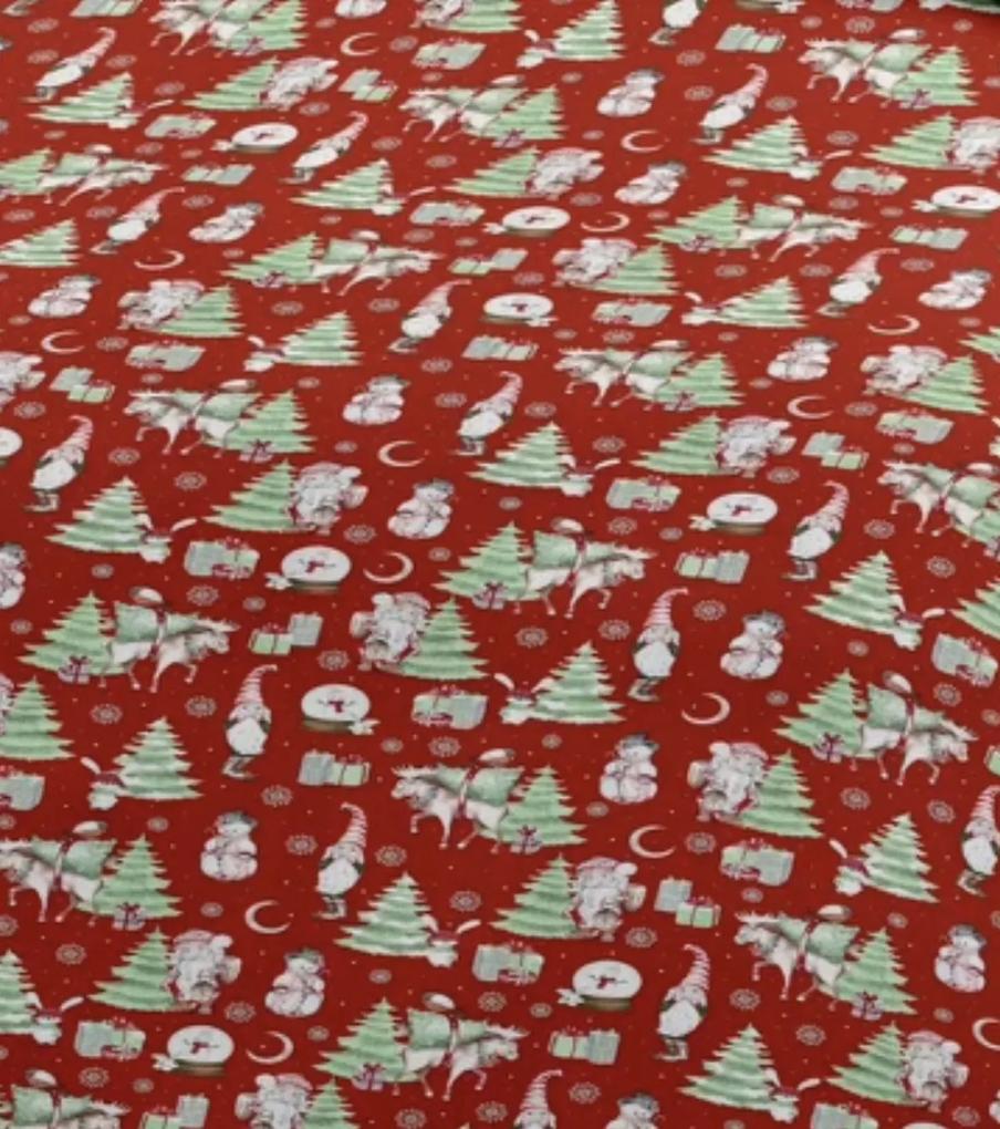 Obliečky bavlnené Vianočné obliečky Santa Claus TiaHome - 1x Vankúš 90x70cm, 1x Paplón 140x200cm