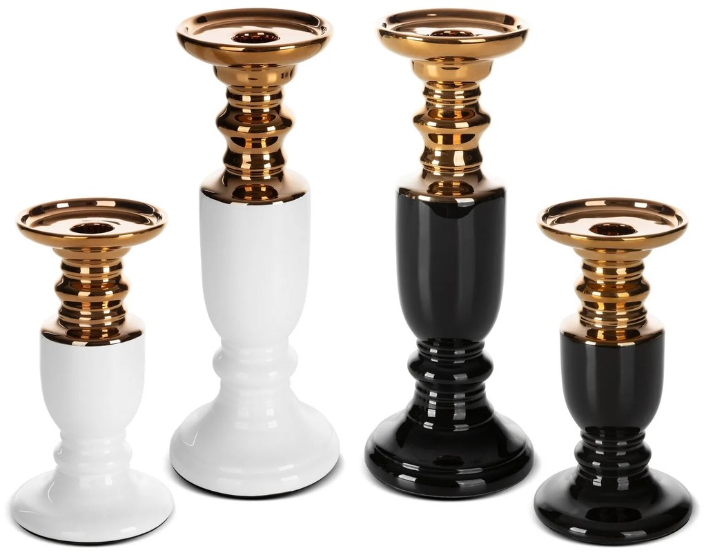 KERAMICKÝ SVIETNIK LARI 9X9X17 CM ČIERNA