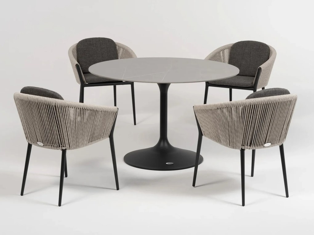 Verona okrúhly stôl Ø120 cm sivý