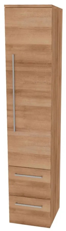 Mereo, Mereo Bino, kúpeľňová skrinka vysoká 163 cm, pravá, Multidecor, Dub Riviera mountain, MER-CN698DMON