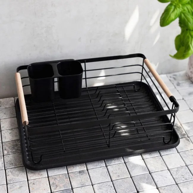 Odkvapkávač na riad PLYSTRE čierny 887197