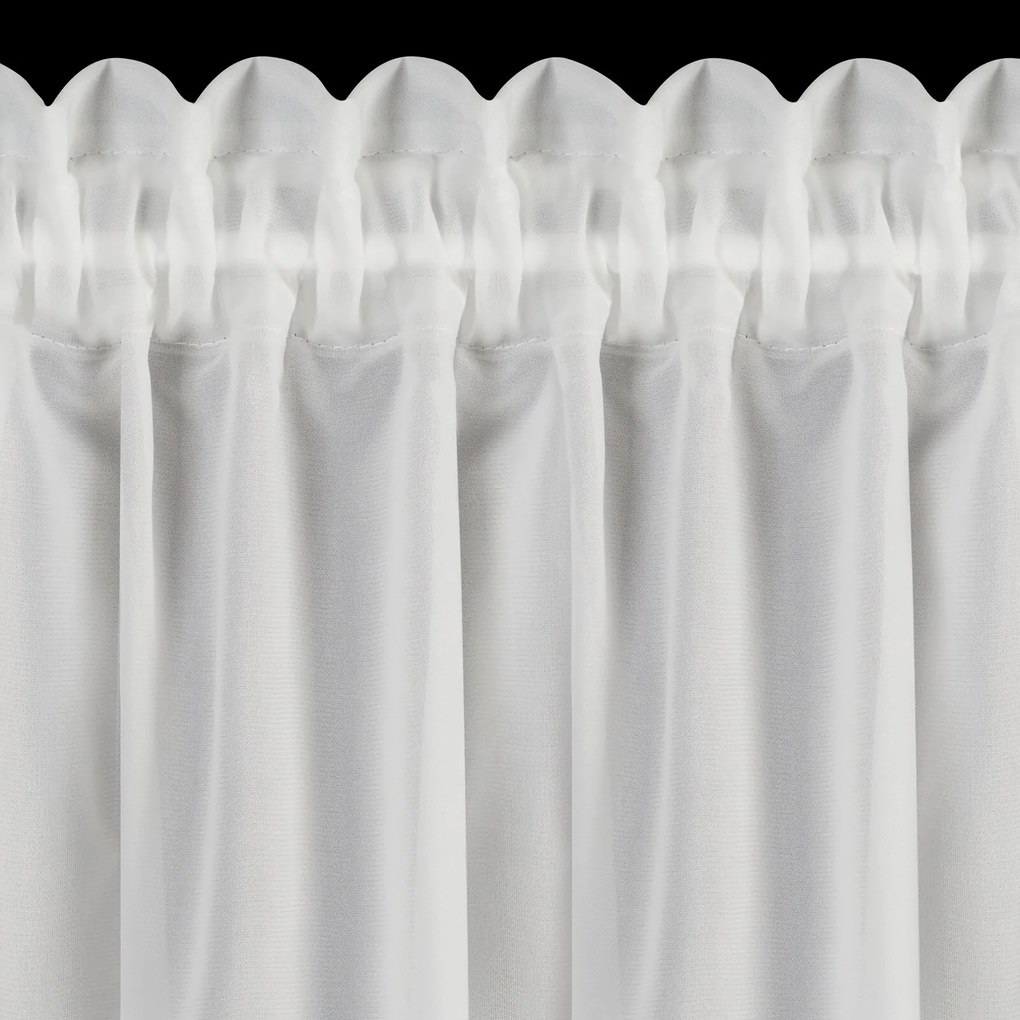 KRÁTKA ZÁCLONA NA PÁSKE EVA MINGE ROSES10 150X40 CM BIELA