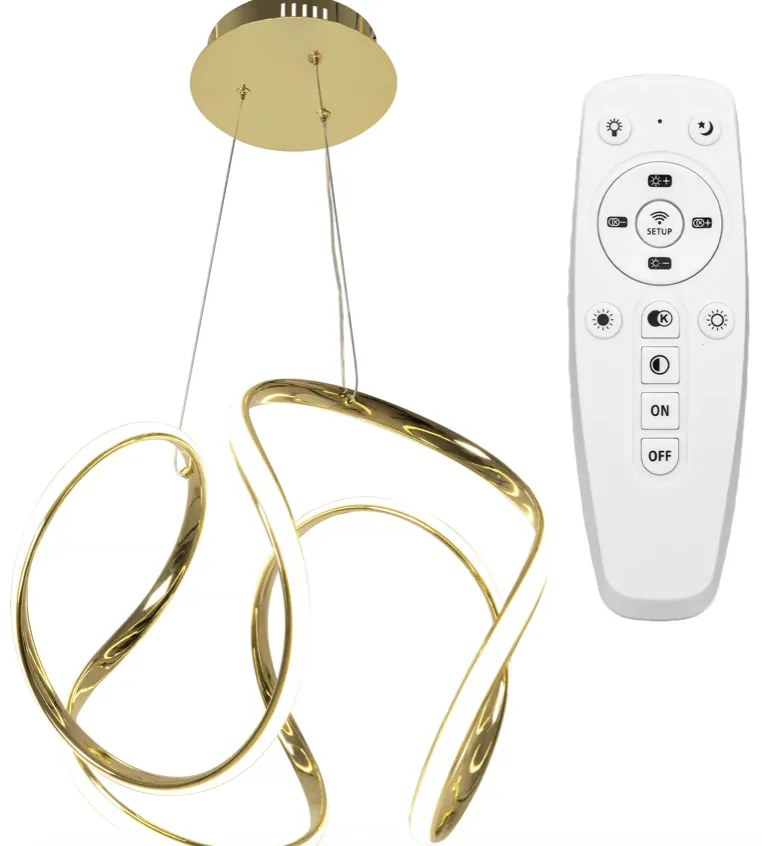 Elegantné moderné LED stropné svietidlo s diaľkovým ovládaním čierna