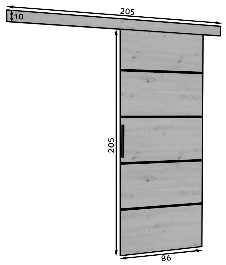 Posuvné dvere 86 cm. Vlastná spoľahlivá doprava až k Vám domov. 1089757