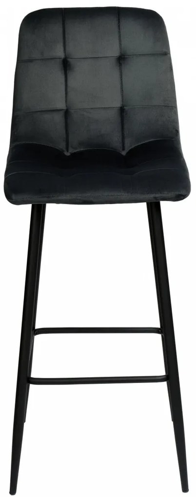 Čierna barová stolička Hamilton Velvet