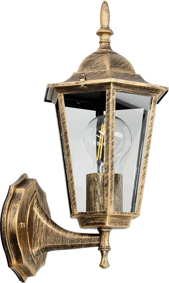 Vonkajšie nástenné svietidlo 1xE27/60W/230V IP44 zlatá