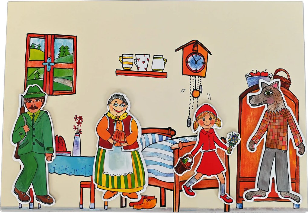 MARIONETINO Bábky a kulisy k rozprávke Červená Čiapočka