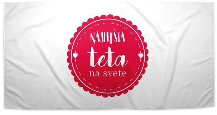 Sablio Uterák Najlepšia teta na svete - 30x50 cm