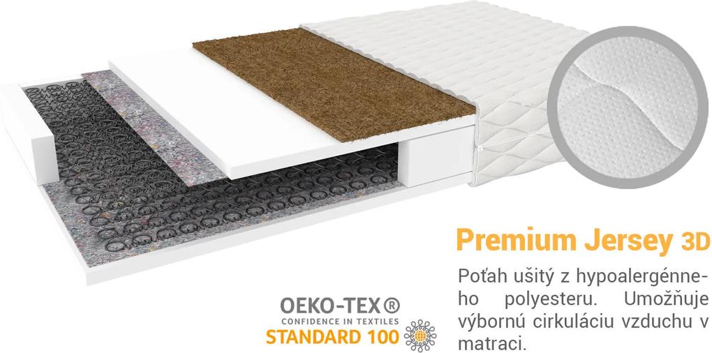 Jaamatrac Pružinový matrac s kokosom Sealy 200x120 Poťah: Premium Jersey 3D