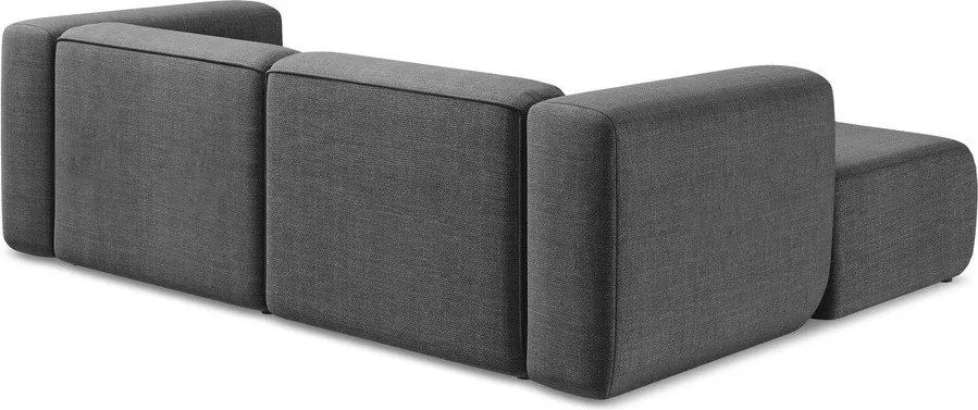 Sivá rohová pohovka (ľavý roh/s leňoškou) Ekahi – Makamii