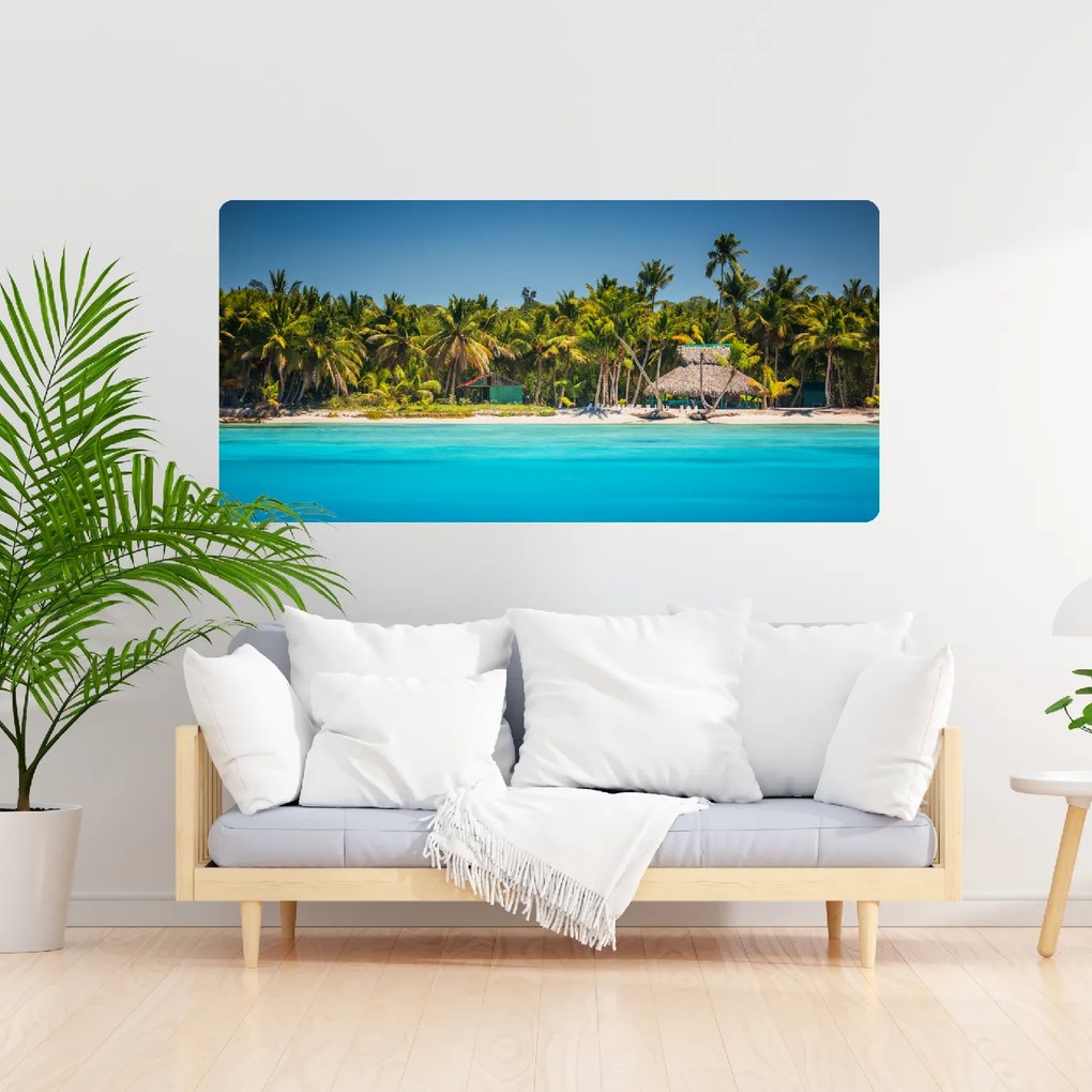 60x120cm Tropický raj - textilná nálepka na stenu