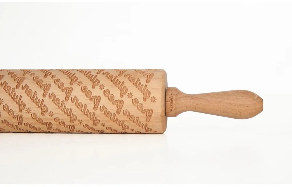 Drevený embosovaný valček na cesto Valek Gluten Free