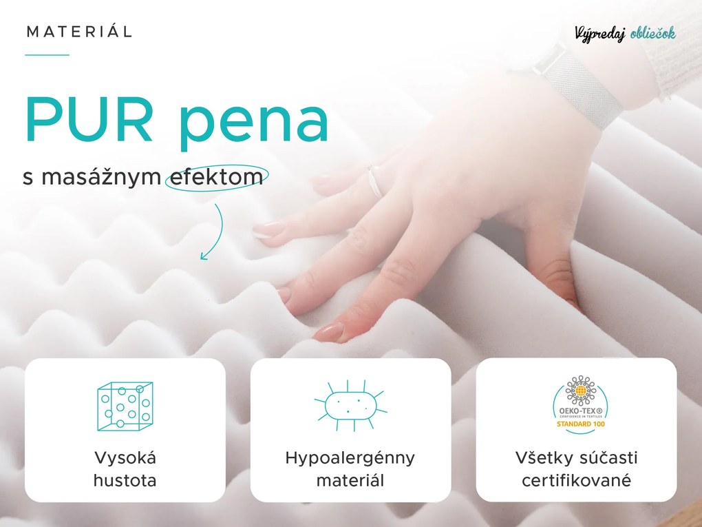 Pena matrac DELUXE 180 x 200 cm Ochrana matraca: VRÁTANE chrániče matraca