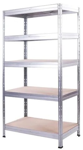 AR SHELVING Pozinkovaný regál s 5 policami Rivet, 180 x 90 x 45 cm (100242149)