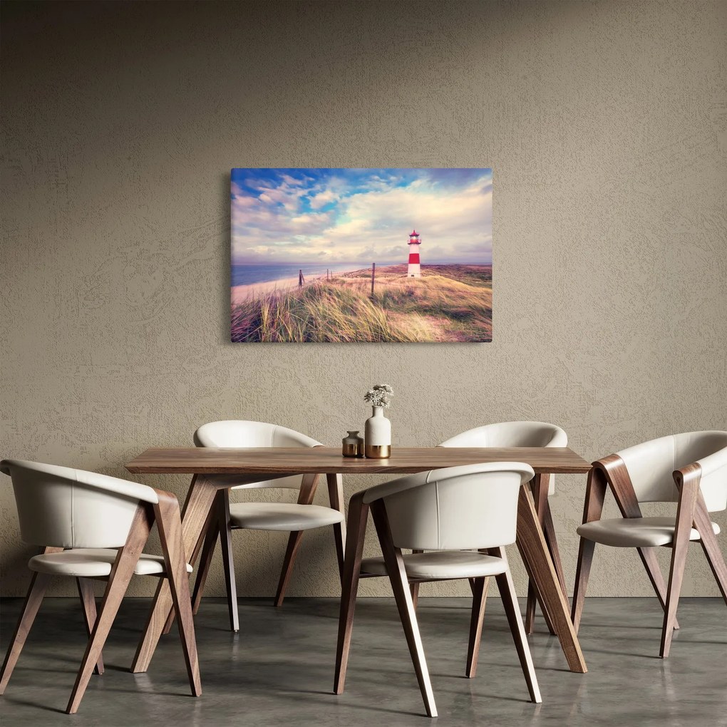 Obraz - Červený maják (90x60 cm)