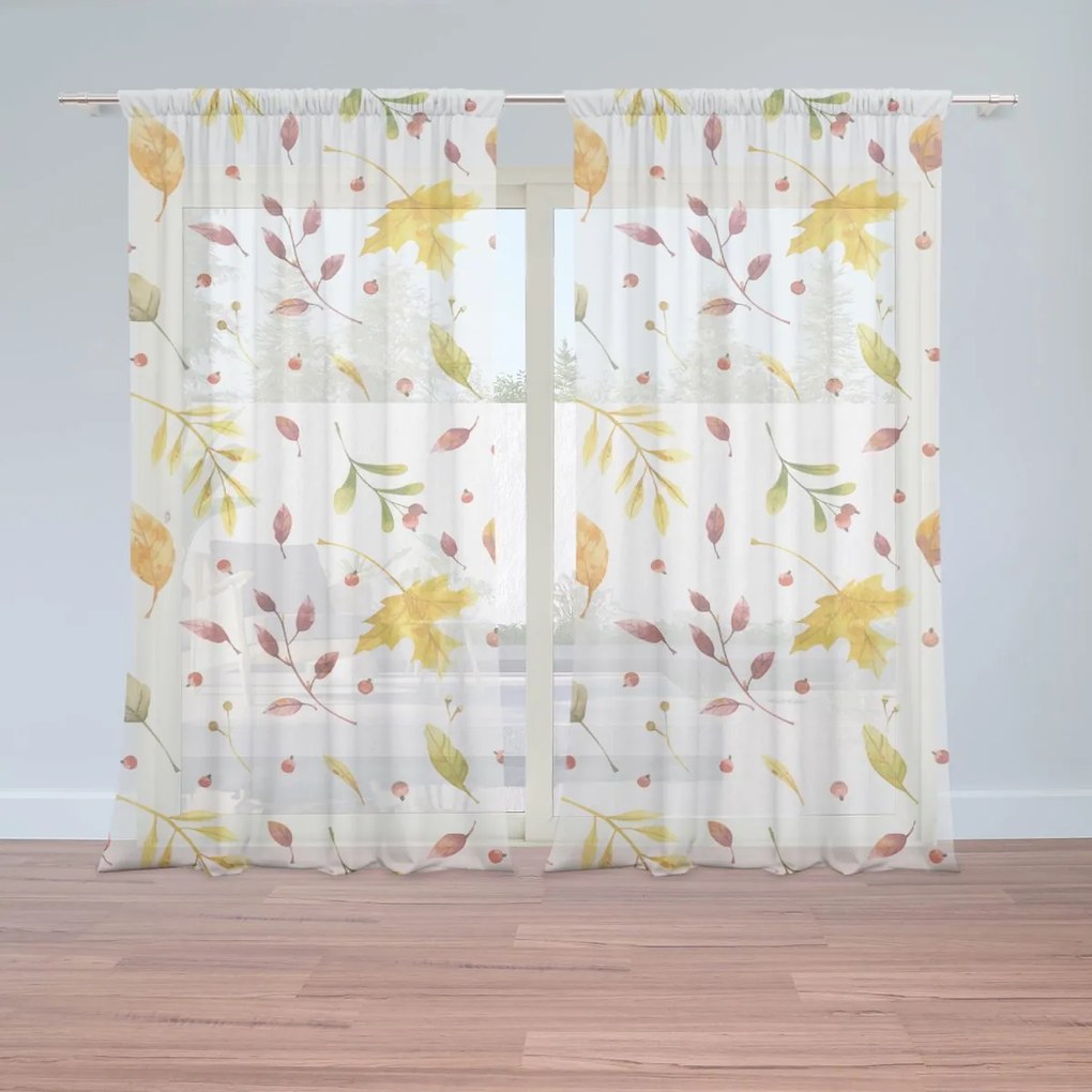 Sablio Záclony Jesenné lístie: 2ks 150x250cm