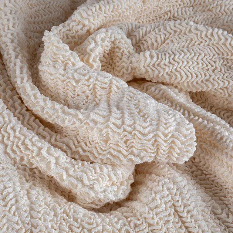 Bielastické poťahy COSTINA smotanová kreslo ušiak (š. 60 - 110 cm)