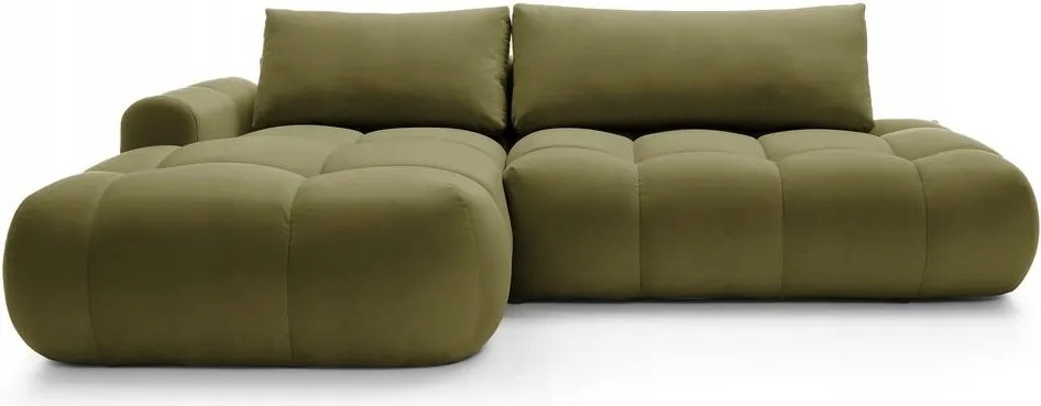Rohová sedacia súprava Ombre (L) (olivová čierna)