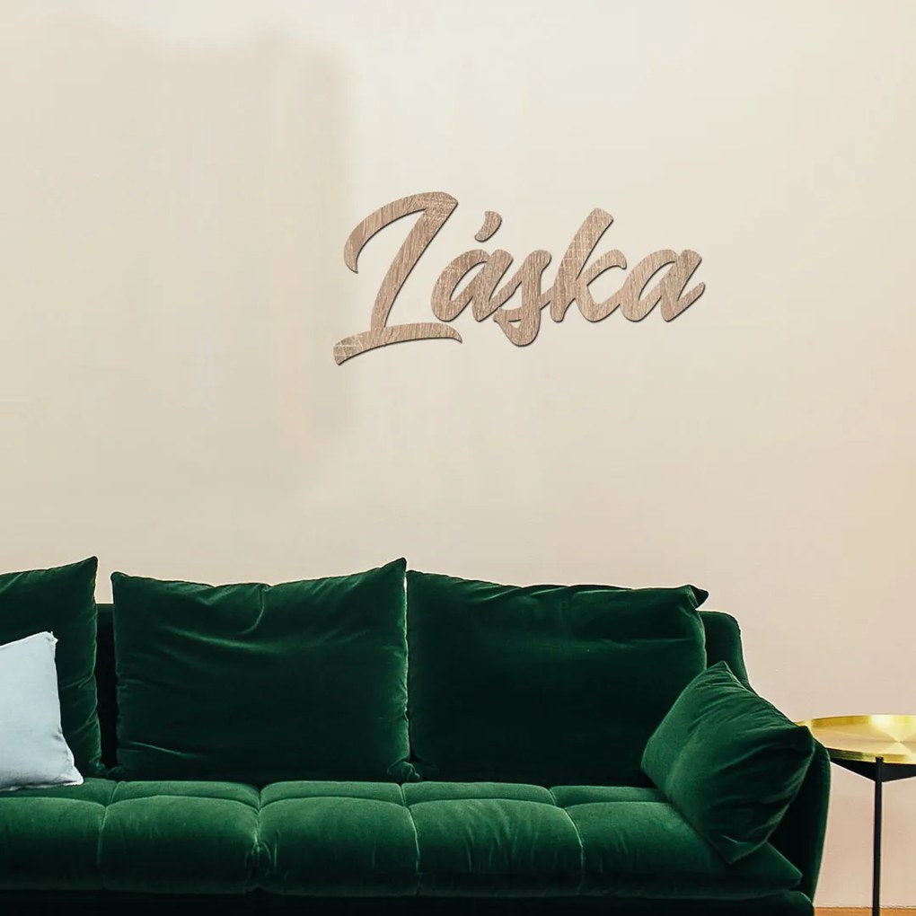 drevo zivota Drevený nápis na stenu LÁSKA Farebný vzor: Antracitová, Veľkosť textu: 60x28