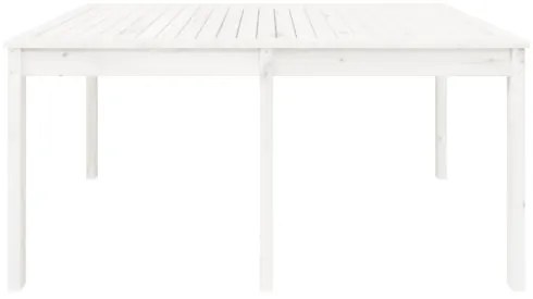 vidaXL Záhradný stolík biely 159,5x82,5x76 cm borovicový masív-