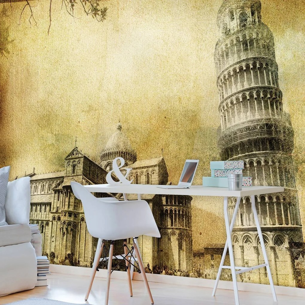 Fototapeta - Vintage Art Pisa (254x184 cm)