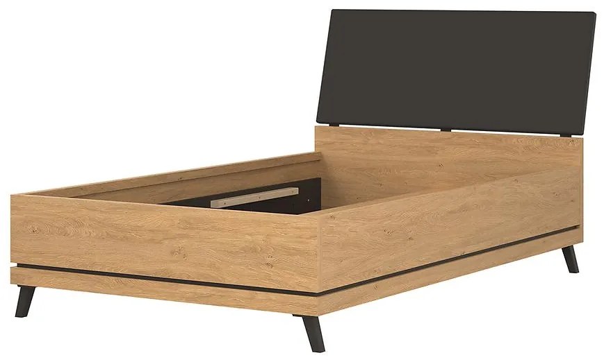 Posteľ Ate At15/120 Dub/čierna