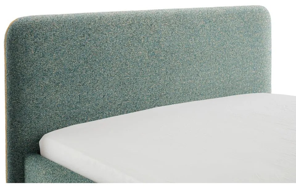 Tmavozelená čalúnená dvojlôžková posteľ bez roštu 180x200 cm Primo – Meise Möbel
