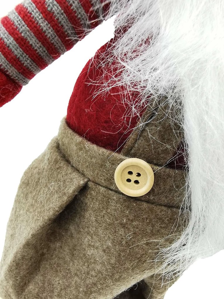 Vánoční skřítek ELFIE 56 cm červený/šedý