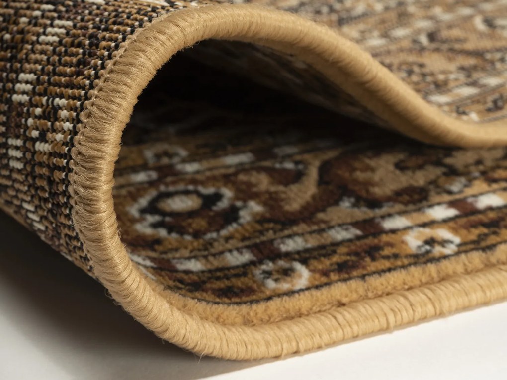 Alfa Carpets, TRHÁK: Kusový koberec TEHERAN T-102 beige kruh, 190x190 (průměr) kruh, béžová, chodba / predsieň