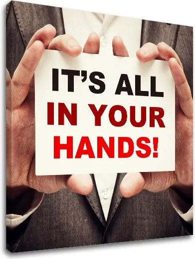 Motivačný obraz na stenu Its all in your hands_002