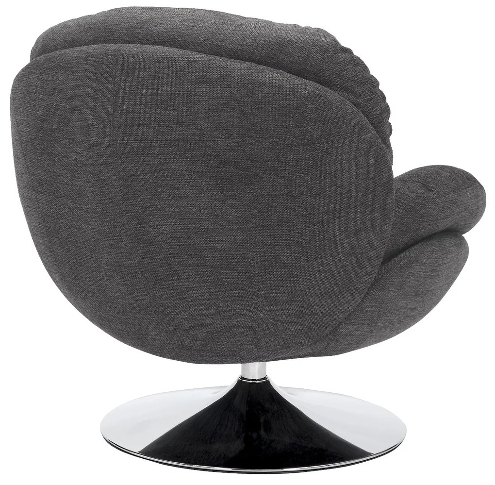 Otočné křeslo BRIGITTE tmavě šedé