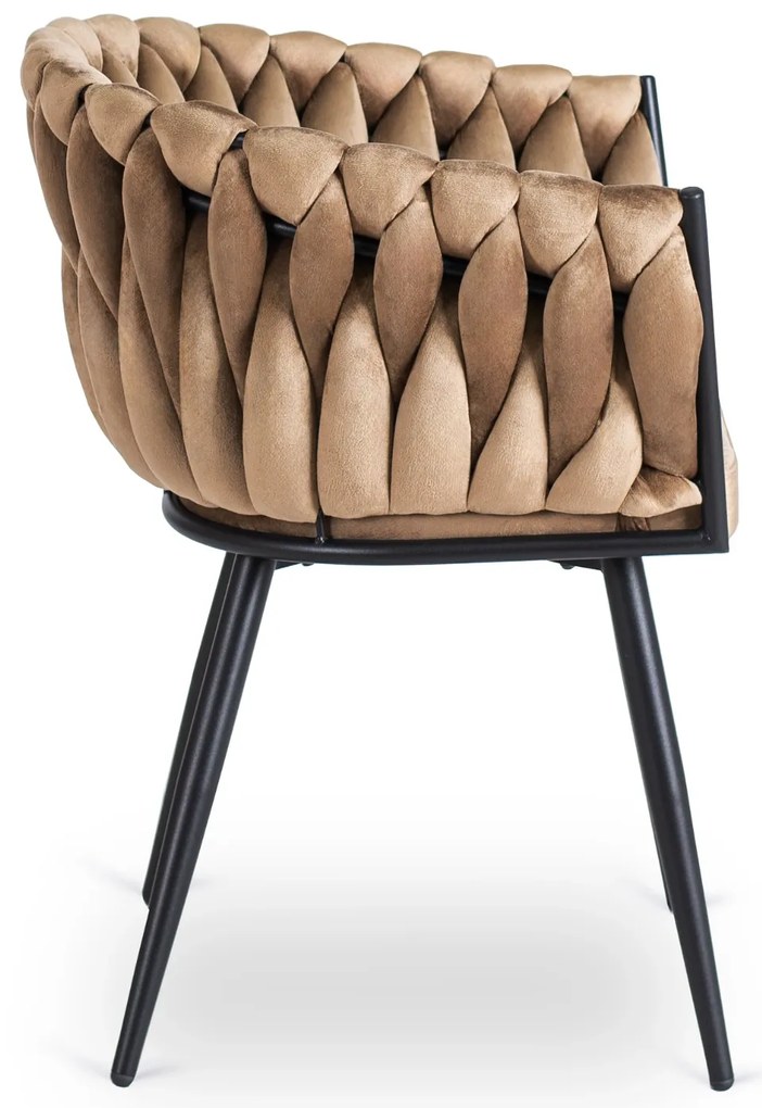 PROXIMA.store - Čalúnená jedálenska stolička ELENA FARBA: čierna