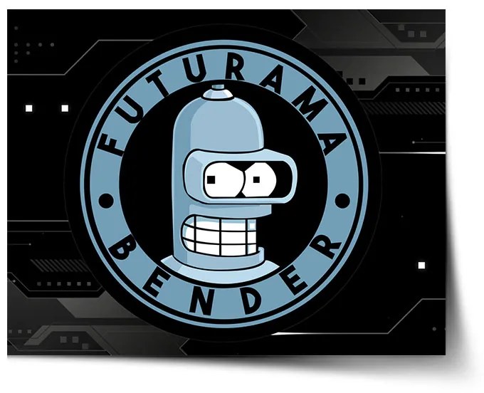 Sablio Plagát Futurama Bender Technology - 60x40 cm