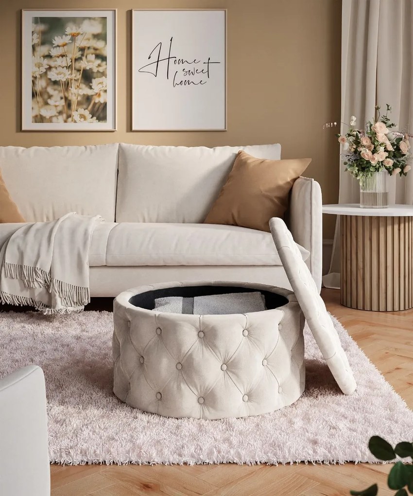 TABURET CHESTERFIELD CARLY 70 cm JASMINE 20