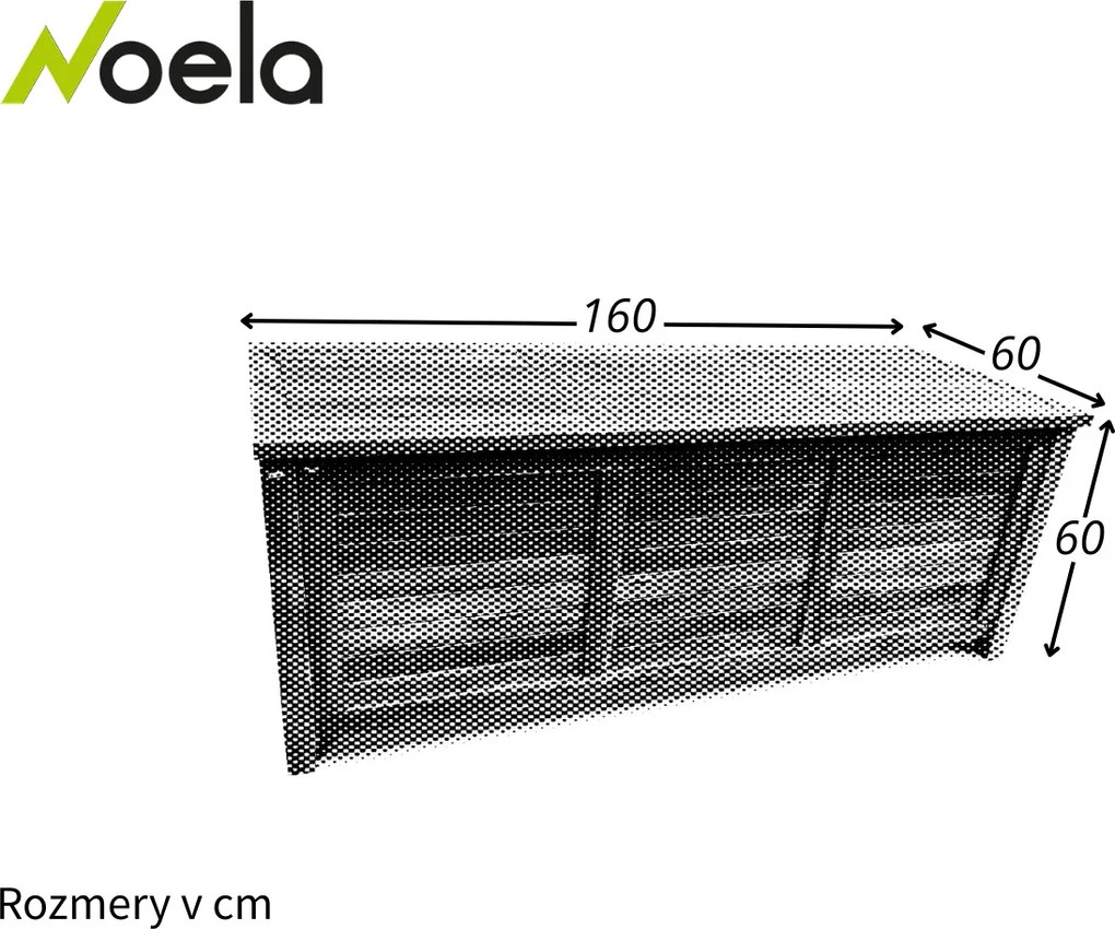 Noela Záhradná drevená truhla na podušky