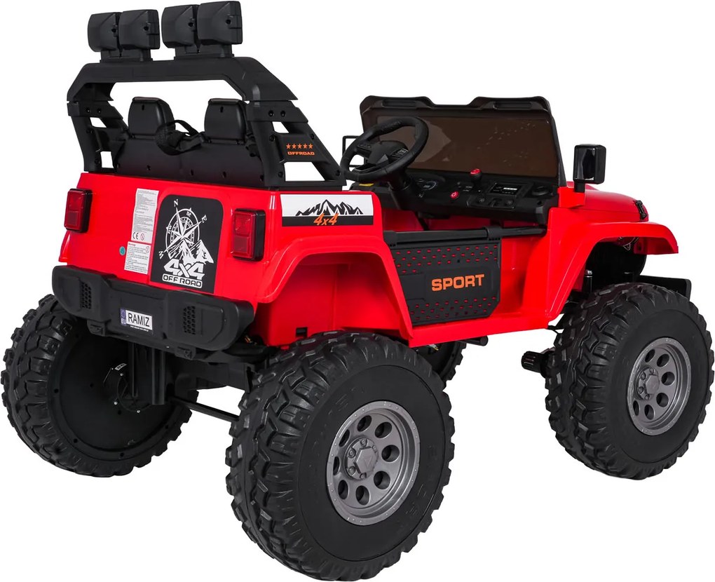 Ramiz Extrémne športové vozidlo 4x4 s premenlivou veľkosťou červené
