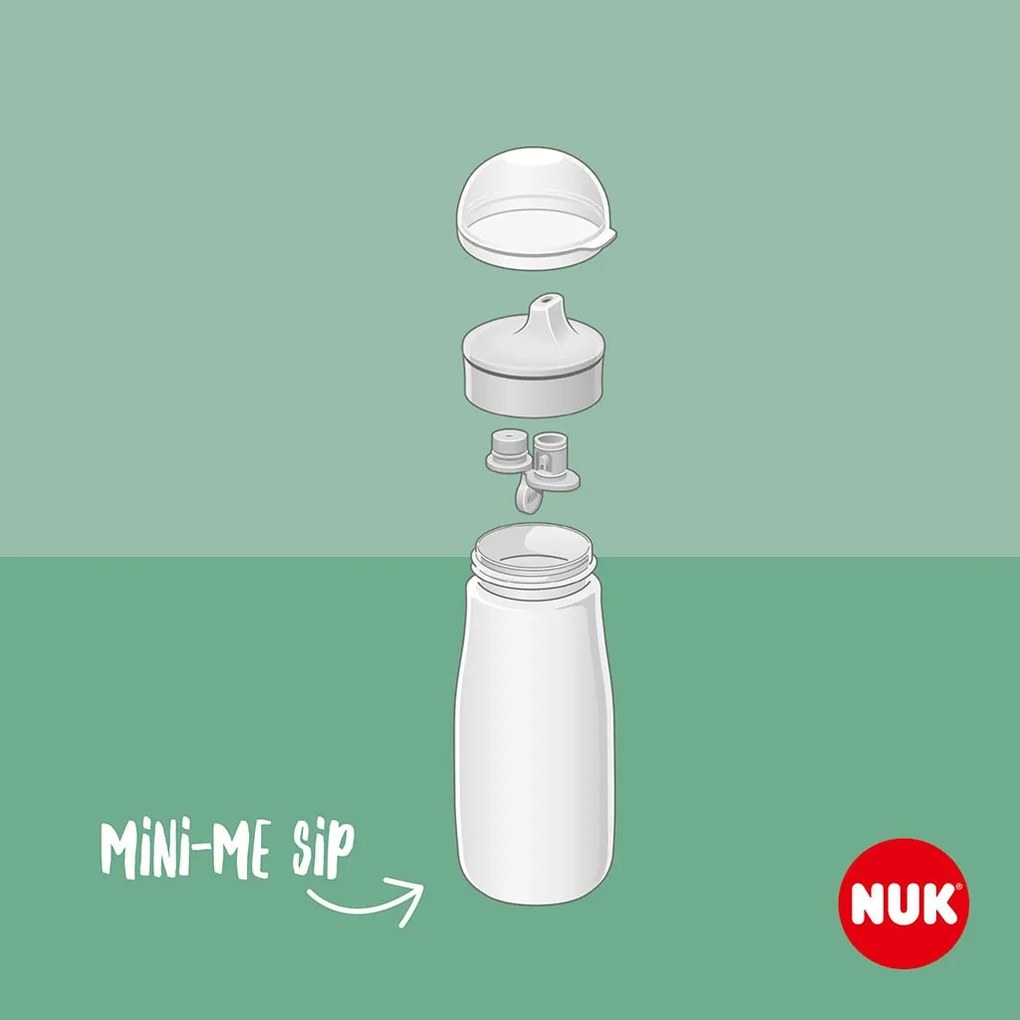 Detská fľaša NUK Mini-Me Sip nerez 300 ml (9+ m.) beige