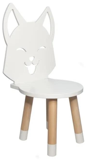 Detská stolička LÍŠKA z dreva + meno ZADARMO