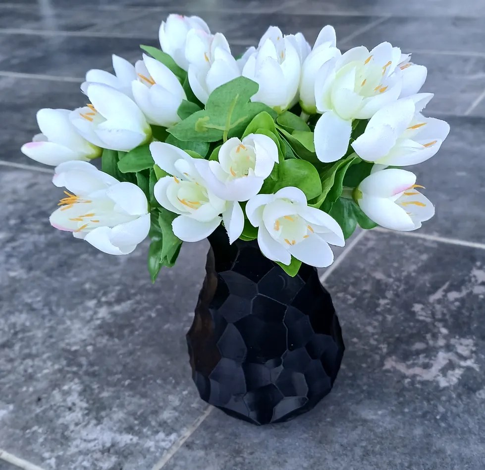 HRADIL Váza flín mozaika 12 cm Farba: Černošedá