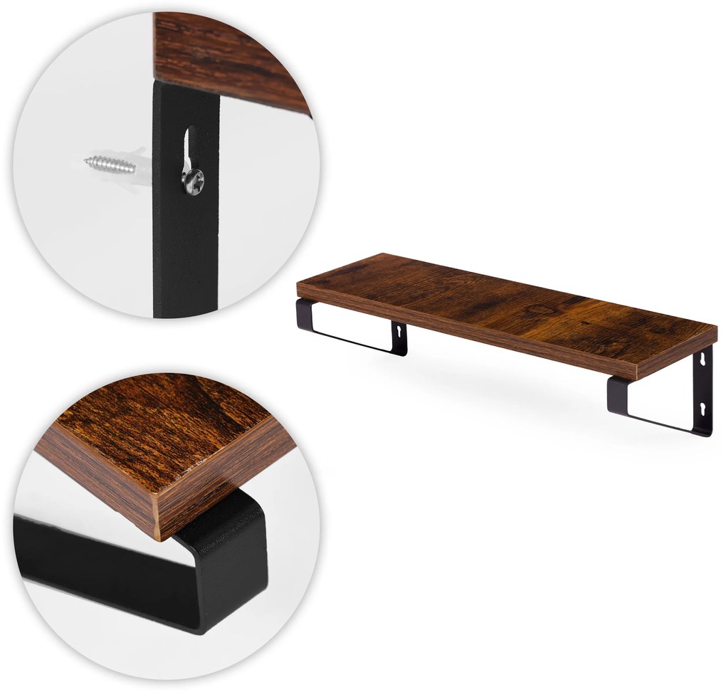 ModernHome Sada 3 poličiek na kvety - ModernHome