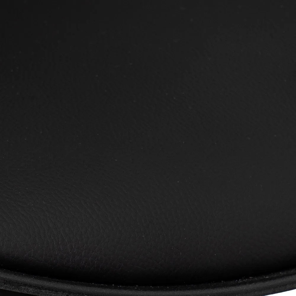 Čierne barové stoličky s nastaviteľnou výškou z imitácie kože v súprave 2 ks (výška sedadla 56,5 cm) – Casa Selección