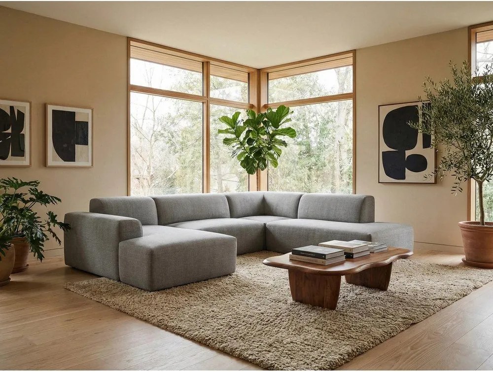 Zelená rohová pohovka (pravý roh/s leňoškou) Keli – Makamii