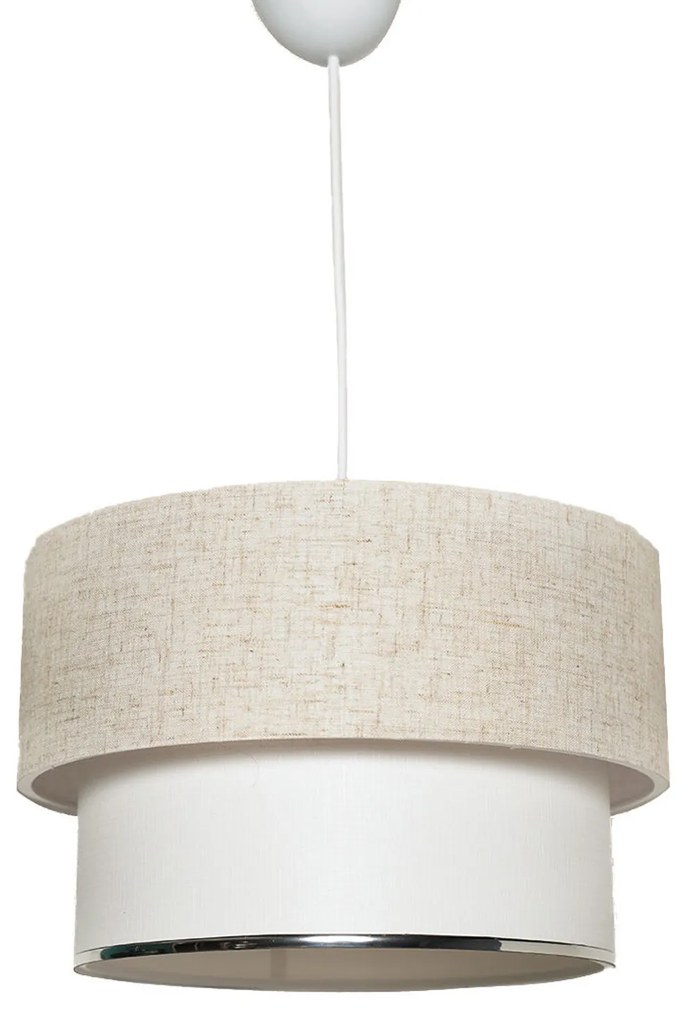 Závěsný lustr Corbeu krémový/bílý