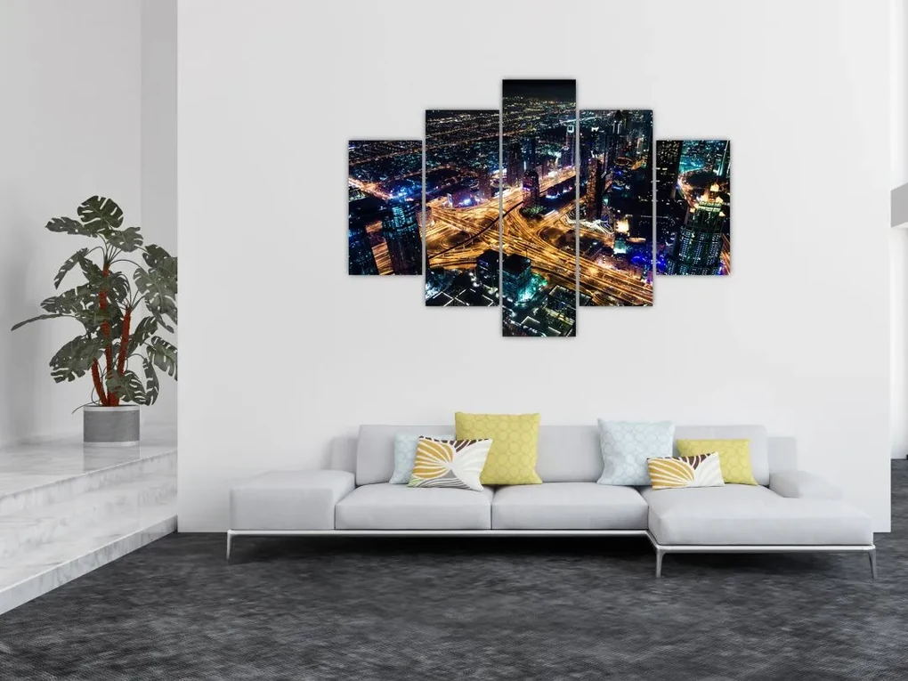 Obraz nočného mesta (150x105 cm)