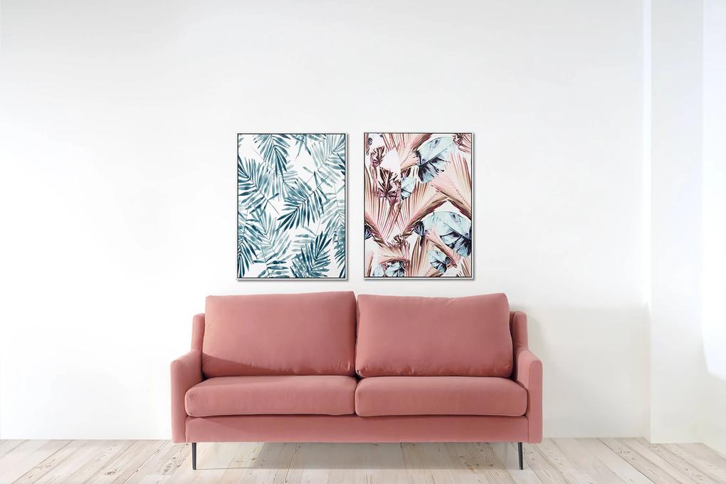 Obraz palmas 60 x 80 cm ružový MUZZA