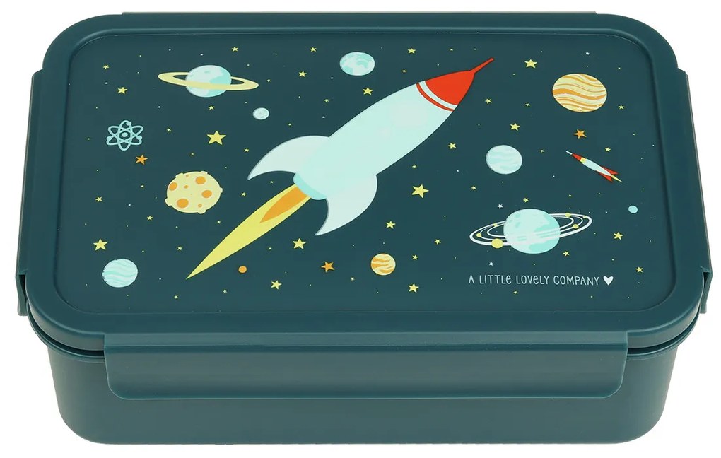 A Little Lovely Company - škatuľka na desiatu - vesmírna raketa