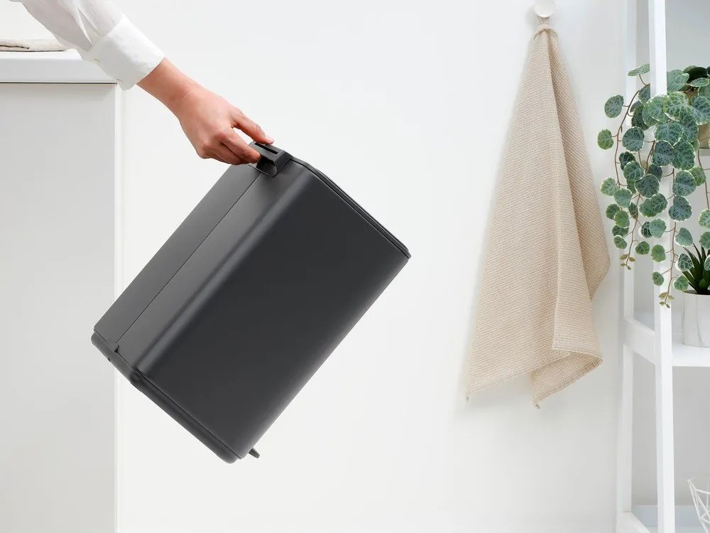 Tmavosivý pedálový oceľový odpadkový kôš 12 l Bo – Brabantia