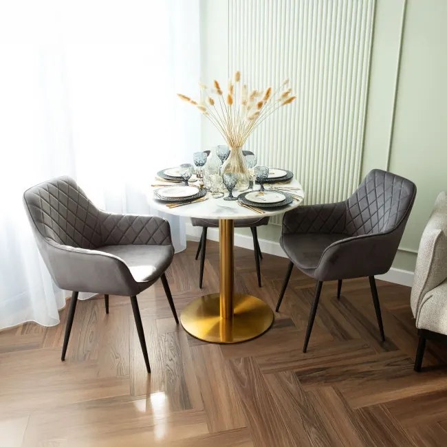 Jedálenská stolička HAVANA VELVET grafitová