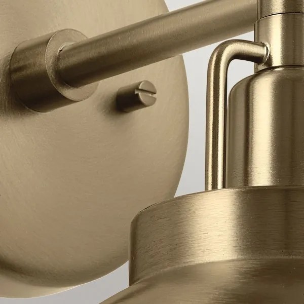 Kichler KL-NIVA-1W-1P-CPZ - Nástenná lampa NIVA 1xE27/40W/230V mosadz