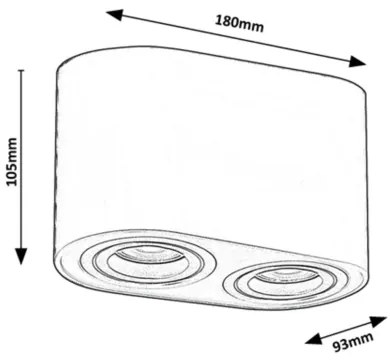 Rabalux 2052 - Bodové svietidlo KOBALD 2xGU10/42W/230V biela